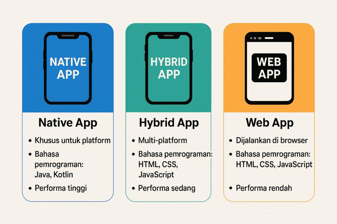 Jenis File Android Jenis Aplikasi Android: Perbedaan Native, Hybrid, dan Web