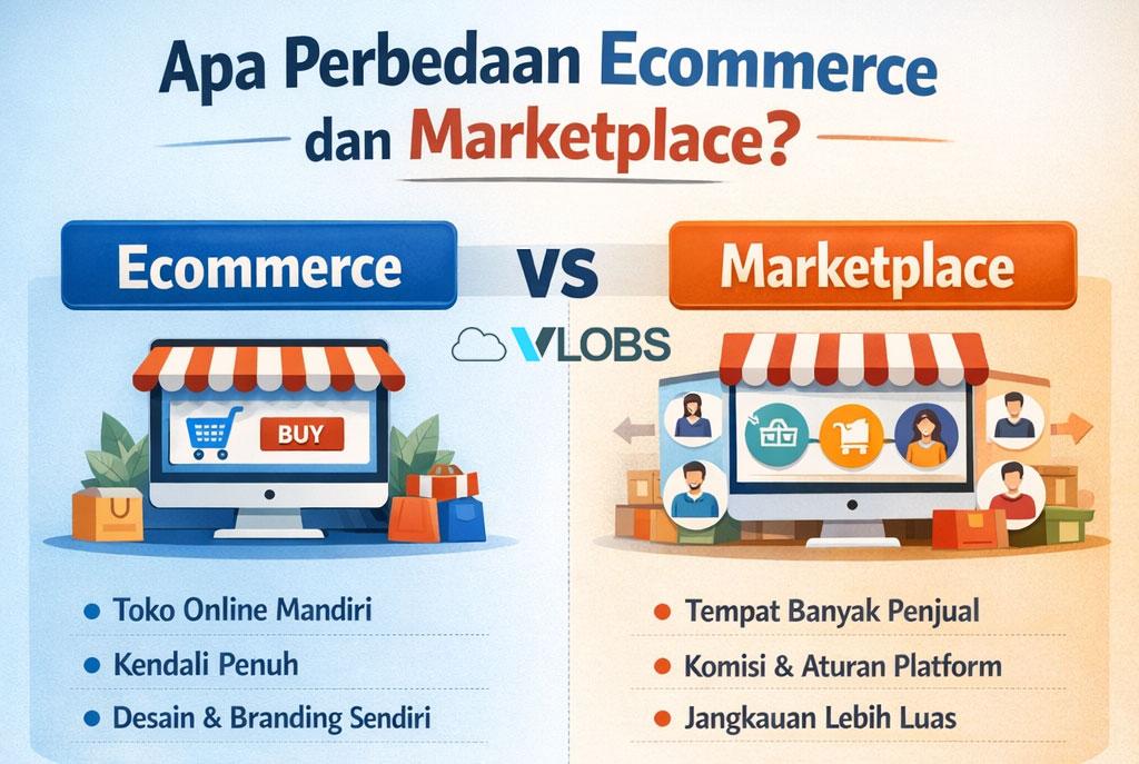 Apa Perbedaan Ecommerce dan Marketplace? Pengertian, Contoh, Kelebihan & Kekurangan